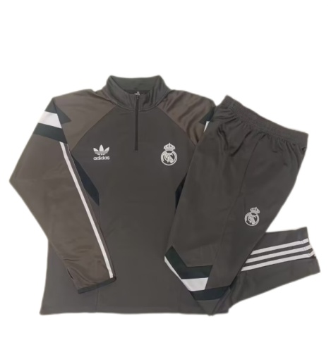 Real Madrid 24/25 Tracksuit - Dark Grey