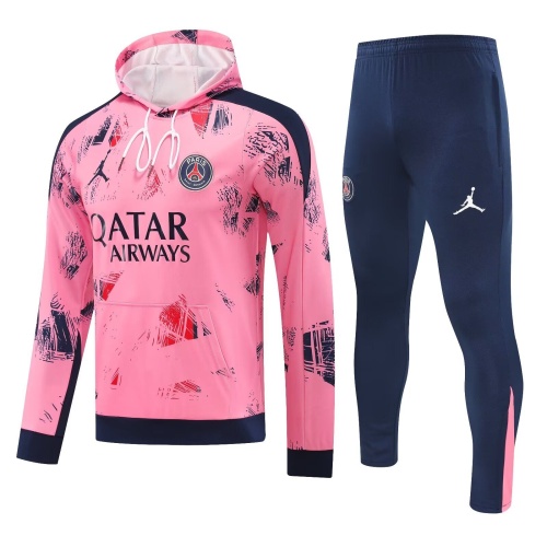 PSG 24/25 Hoodie Tracksuit - Pink/Navy Blue