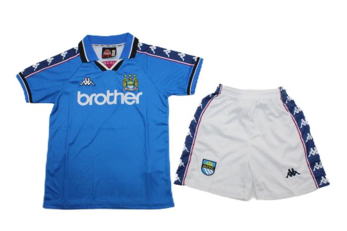 Kids-Manchester City 98/99 Home Soccer Jersey