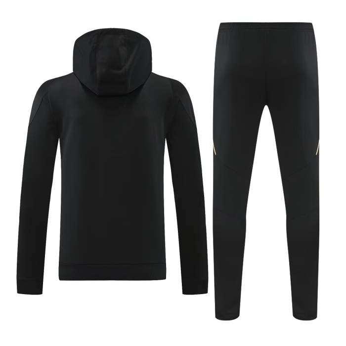 Real Madrid 24/25 Hoodie Tracksuit - Black/Yellow