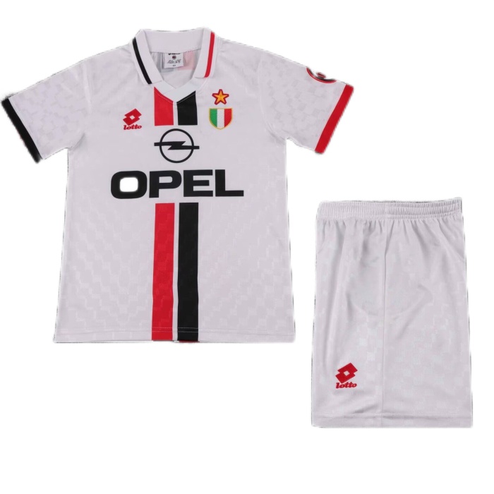 Kids-AC Milan 96/97 Away White Soccer Jersey