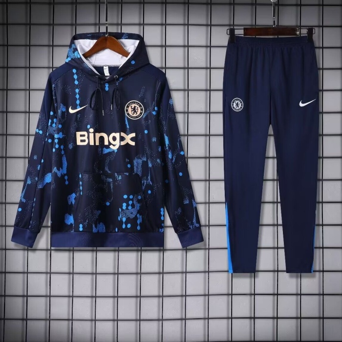 Chelsea 24/25 Hoodie Tracksuit - Dark Blue