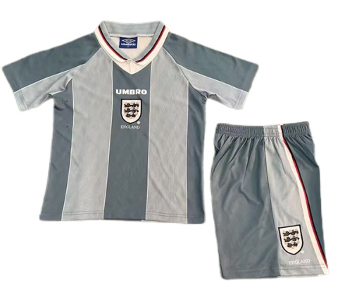 Kids-England 1996 Euro Away Soccer Jersey