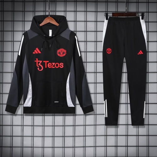 Man Utd 24/25 Hoodie Tracksuit - Black/Grey