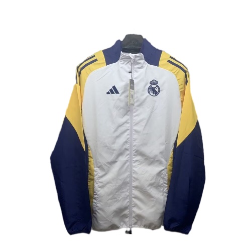 Real Madrid 24/25 Wind Coat - White/Navy Blue
