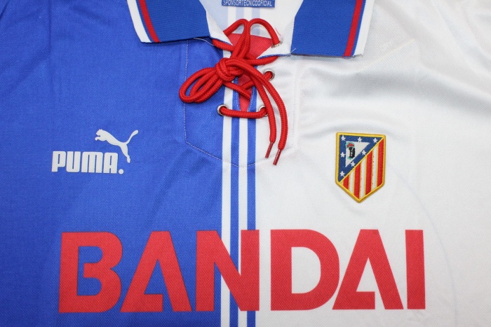 Atletico Madrid 96/97 Third White/Blue Jersey