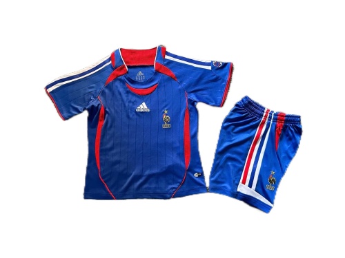 Kids-France 2006 World Cup Home Soccer Jersey