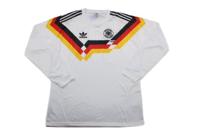 Germany 1990 World Cup Home Long Soccer Jersey