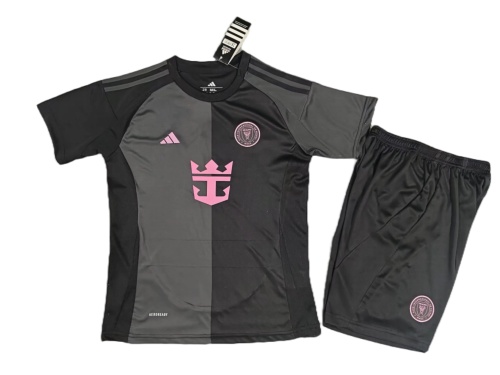 Kids-Inter Miami 25/26 Away Black/Grey Soccer Jersey
