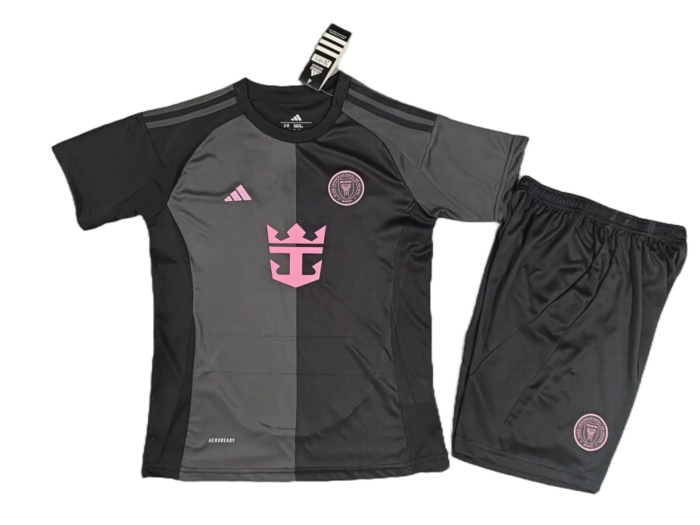 Kids-Inter Miami 25/26 Away Black/Grey Soccer Jersey