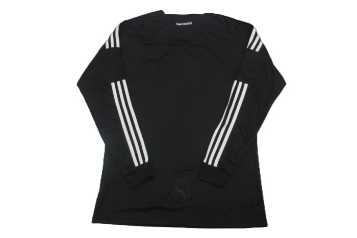 Real Madrid 08/09 Away Black Long Soccer Jersey