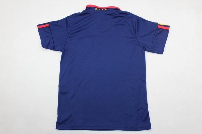 Kids-Spain 2010 Away Blue Soccer Jersey