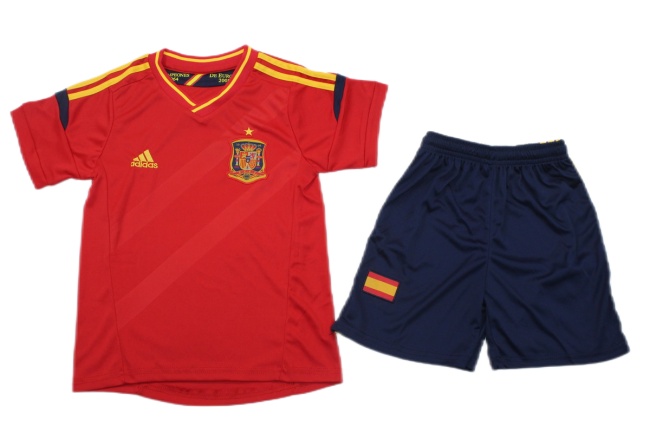 Kids-Spain 2012 Home Soccer Jersey
