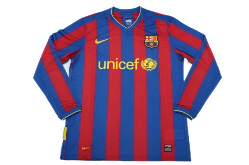 Barcelona 09/10 Home Long Soccer Jersey