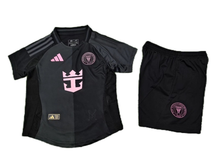 Kids-Inter Miami 25/26 Away Black/Grey Jersey(Player)