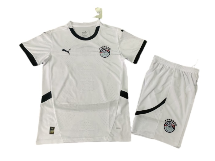 Kids-Egypt 24/25 Away White Soccer Jersey