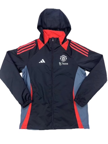 Manchester Utd 24/25 Wind Coat - Black/Grey