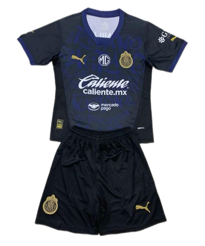 Kids-Chivas Guadalajara 24/25 Third Dark Blue Soccer Jersey
