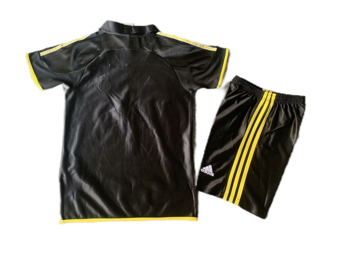 Kids-Real Madrid 98/00 Away Black Soccer Jersey