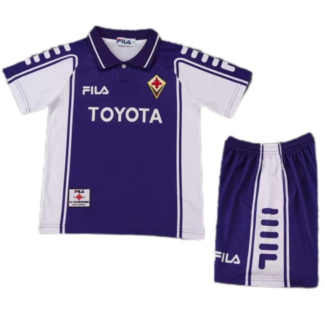 Kids-Fiorentina 99/00 Home Soccer Jersey