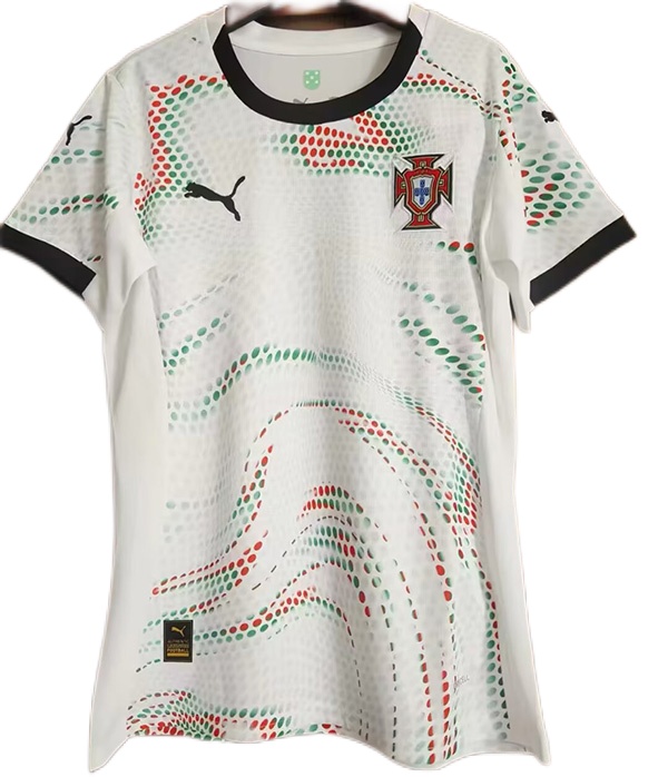Portugal Woman 2025 Away White Soccer Jersey