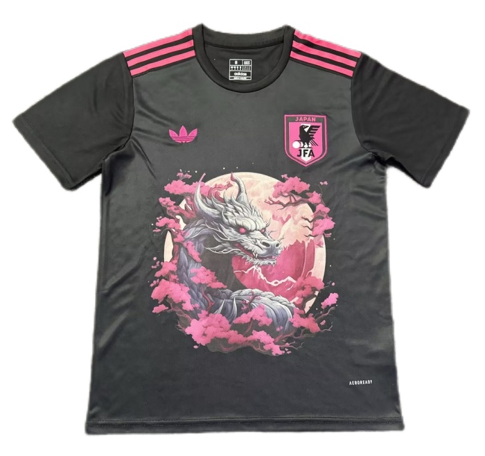 Japan 25/26 Special Black/Pink Dragon Soccer Jersey
