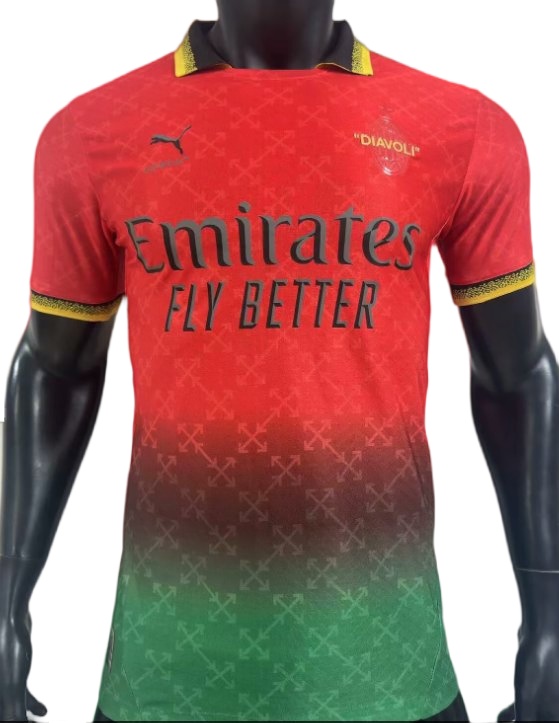 AC Milan 24/25 Fourth Red/Green Jersey(Player)