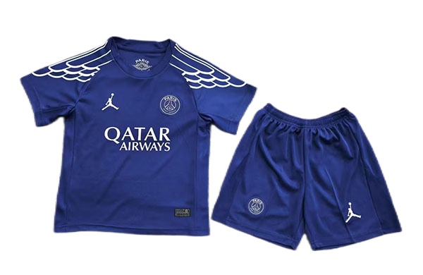 Kids-Paris St Germain 24/25 Fourth Blue Soccer Jersey