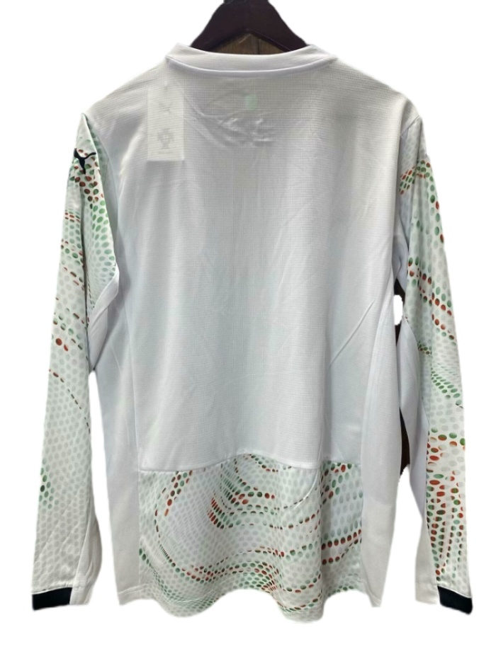 Portugal 2025 Away White Long Soccer Jersey