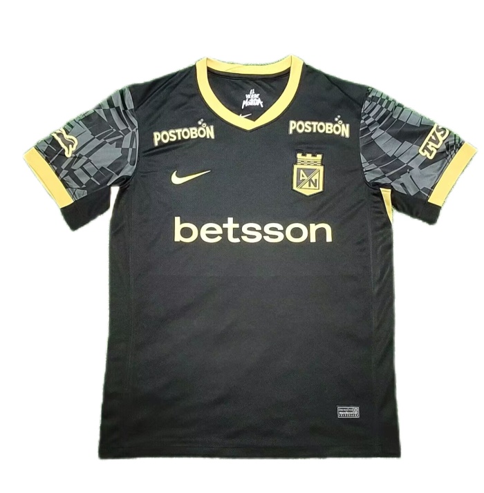 Atletico Nacional 25/26 Away Black Soccer Jersey