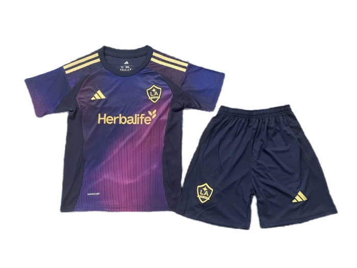 Kids-Los Angeles Galaxy 25/26 Away Purple Soccer Jersey
