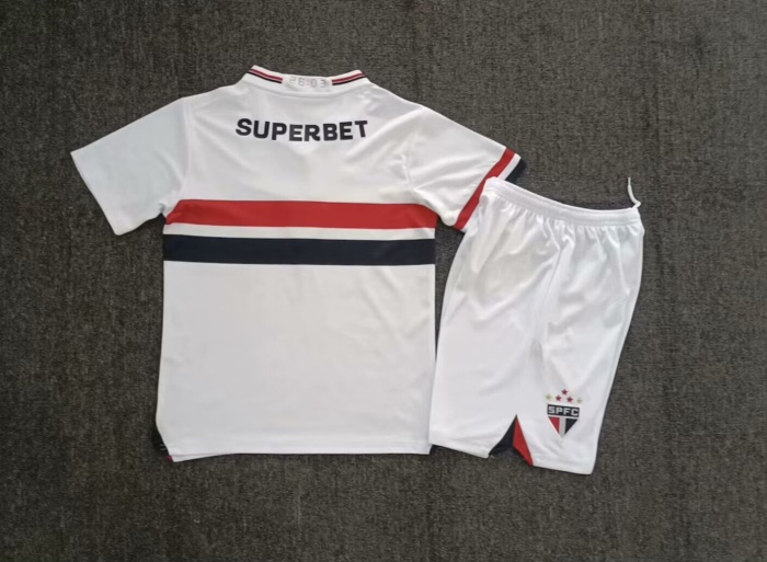 Kids-Sao Paulo 25/26 Home Soccer Jersey