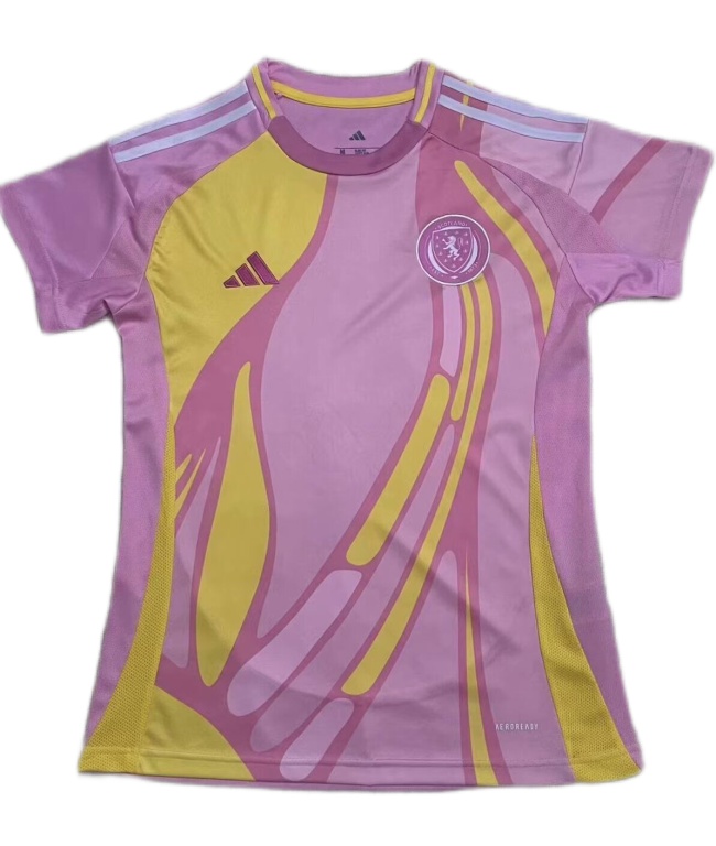 Scotland Woman 2025 Women Euro Away Pink Jersey