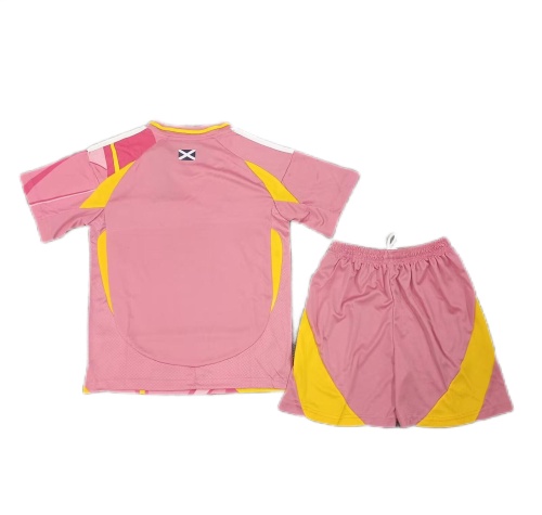 Kids-Scotland 2025 Women Euro Away Pink Soccer Jersey