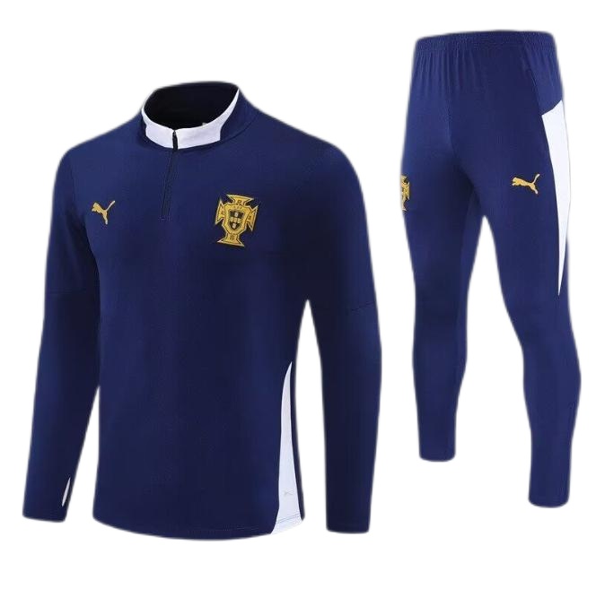 Kids Portugal 25/26 Tracksuit - Navy Blue