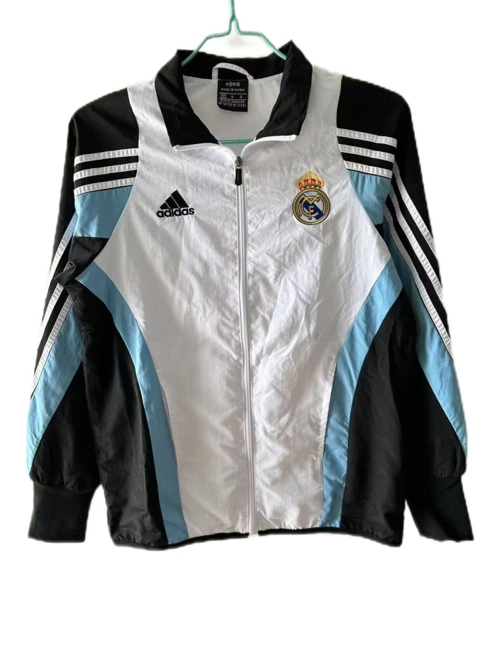 Real Madrid 24/25 Wind Coat - White/Black/Blue