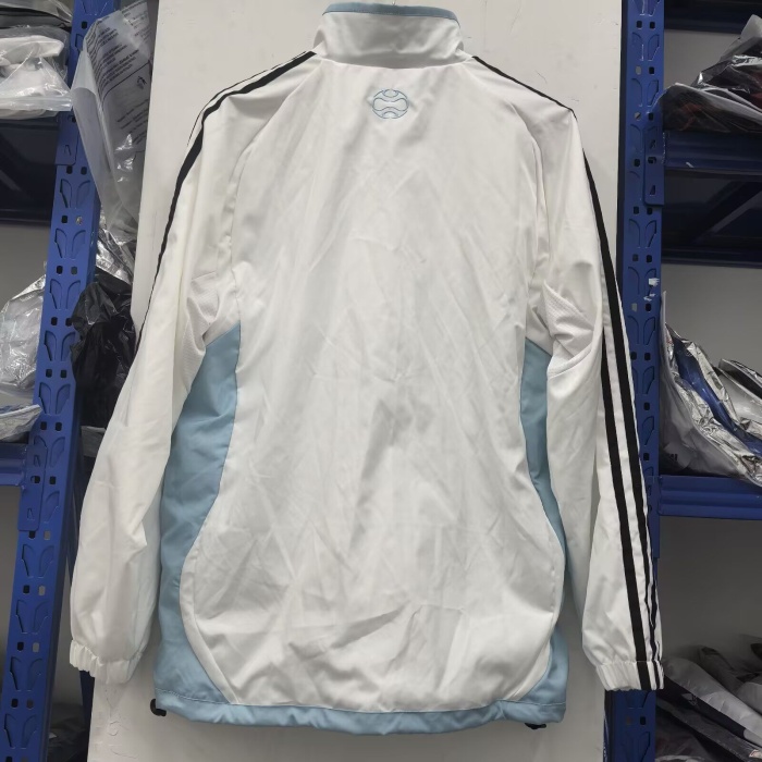 Argentina 25/26 Wind Coat - White/Sky Blue