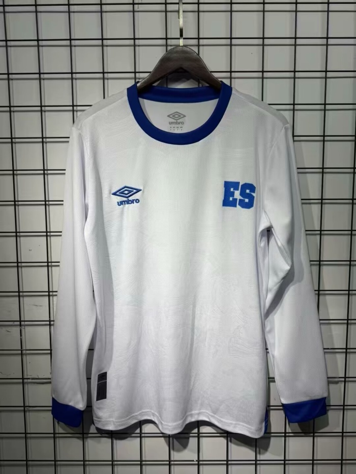 El Salvador 25/26 Away White Long Soccer Jersey