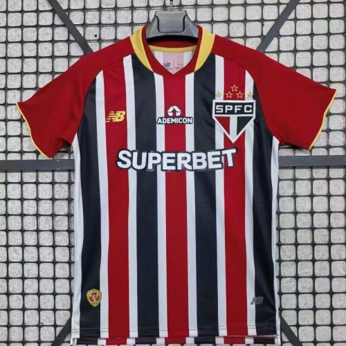 Sao Paulo 25/26 Away Red/Black Soccer Jersey