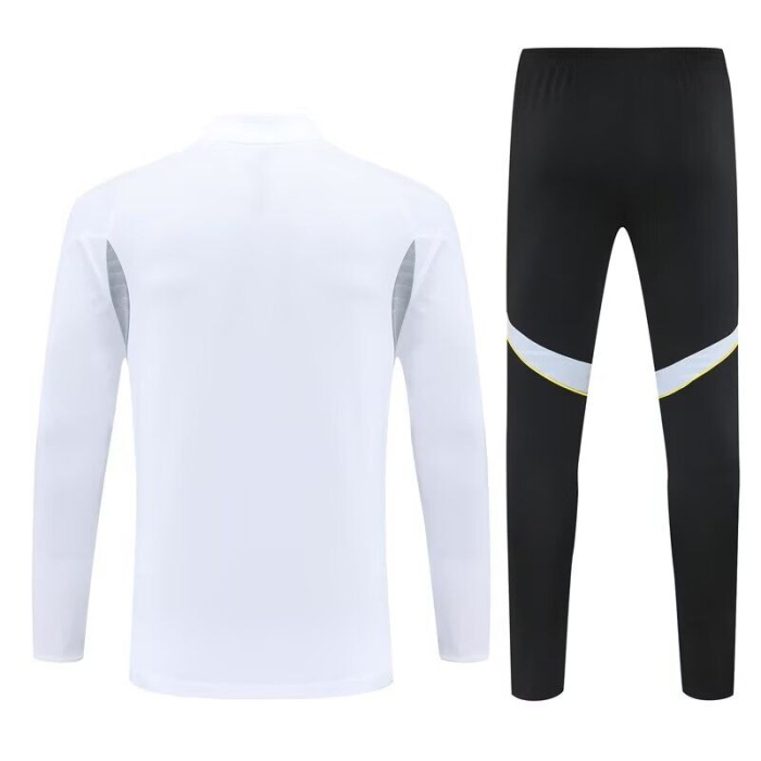 Kids Real Madrid 25/26 Tracksuit - White/Black/Yellow