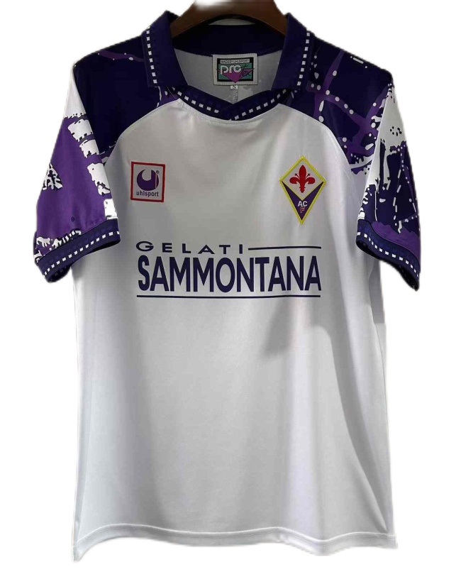 Fiorentina 94/95 Away White Soccer Jersey