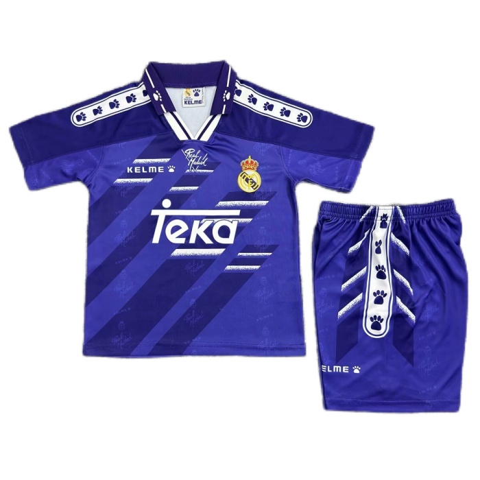 Kids-Real Madrid 94/96 Away Soccer Jersey