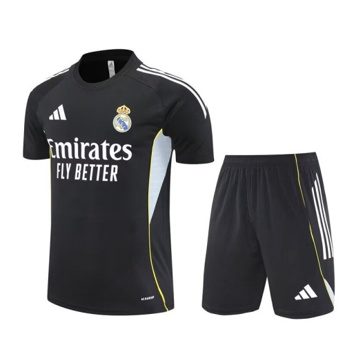 Real Madrid 25/26 Black/White/Yellow Training Kit