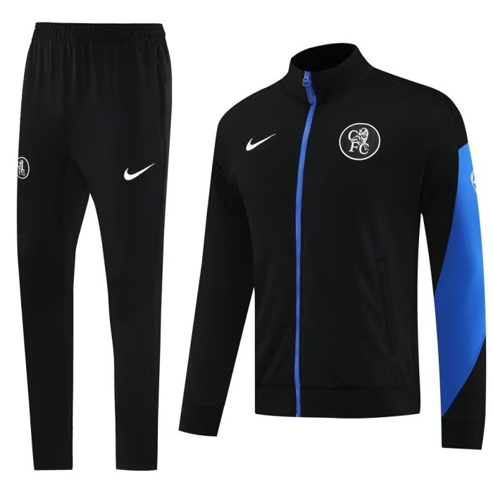 Chelsea 25/26 Tracksuit - Black/Blue