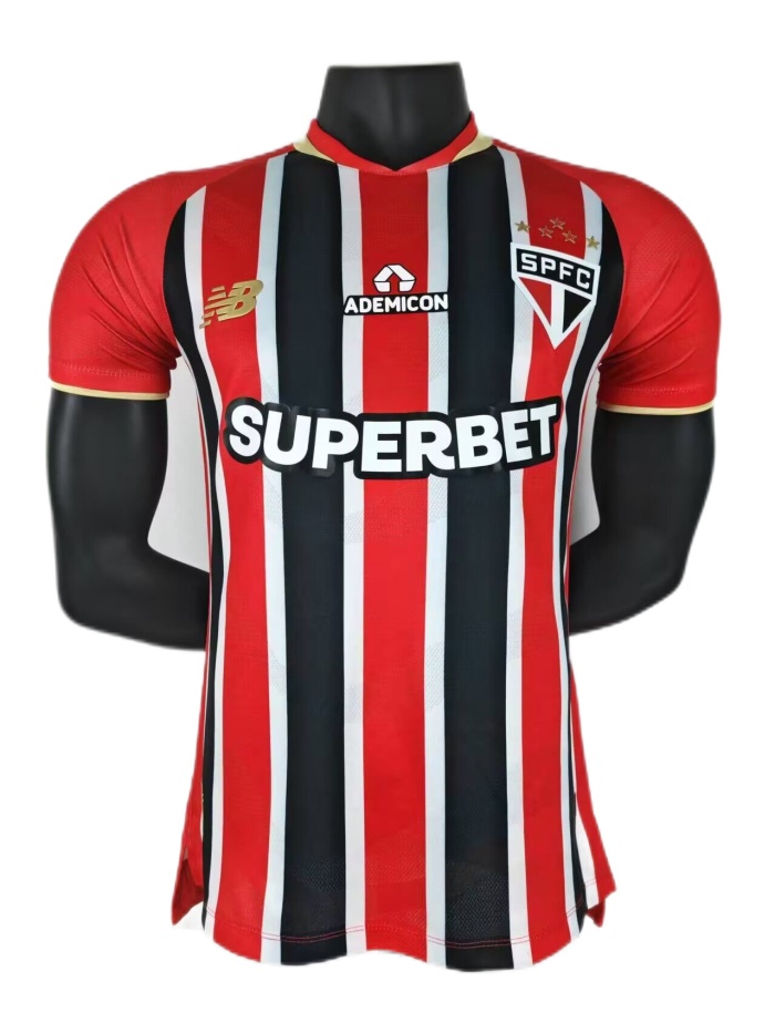 Sao Paulo 25/26 Away Red/Black Jersey(Player)