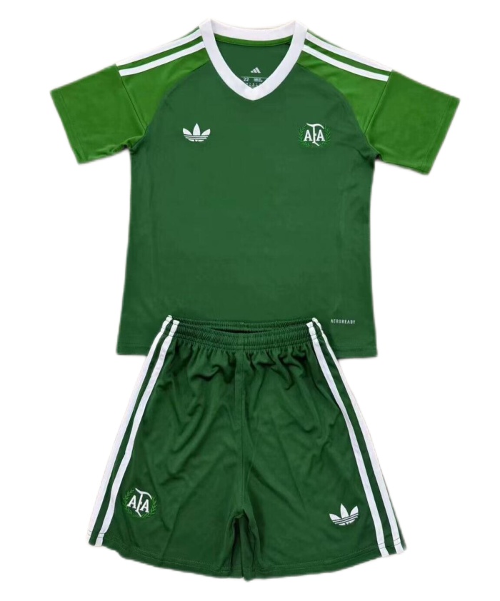 Kids-Argentina 25/26 GK Green Soccer Jersey