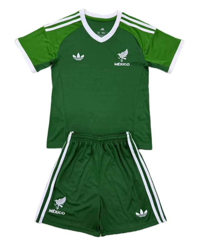 Kids-Mexico 25/26 GK Green Soccer Jersey