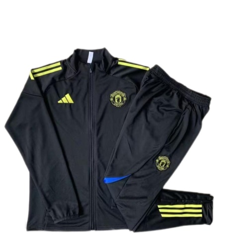 Kids Manchester Utd 25/26 Tracksuit - Black/Yellow