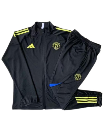 Man Utd 25/26 Tracksuit - Black/Yellow