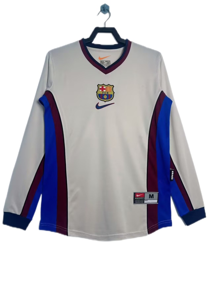 Barcelona 98/99 Away Long Soccer Jersey